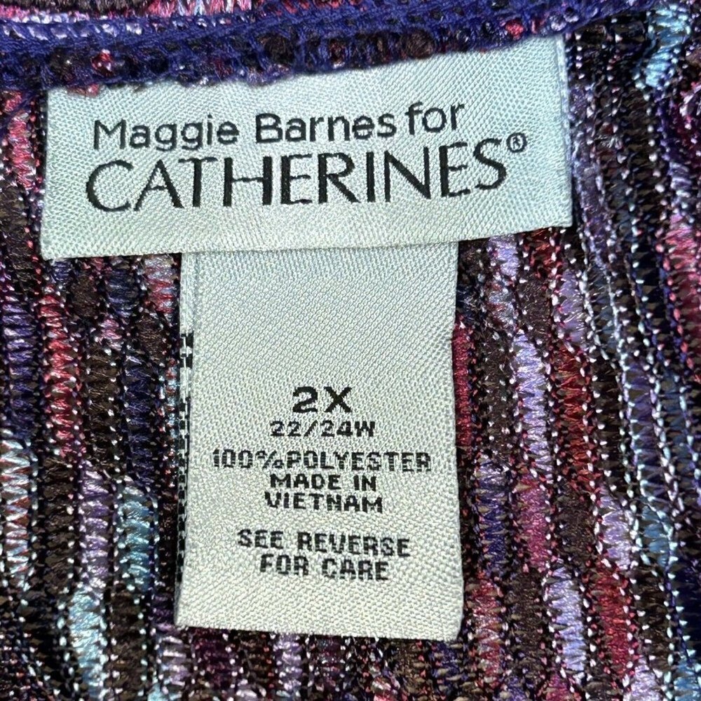 Catherines Maggie Barnes Size 2X Open Cardigan Jacket 3/4 Sleeve Lightweight - Picture 5 of 12